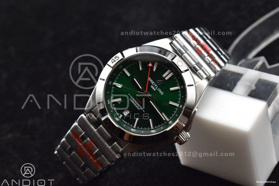 Best 40mm Automatic Green SS Bracelet Factory GMT Dial Edition Chronomat A Breitling BLS OnTrend On 534 1:1 0907